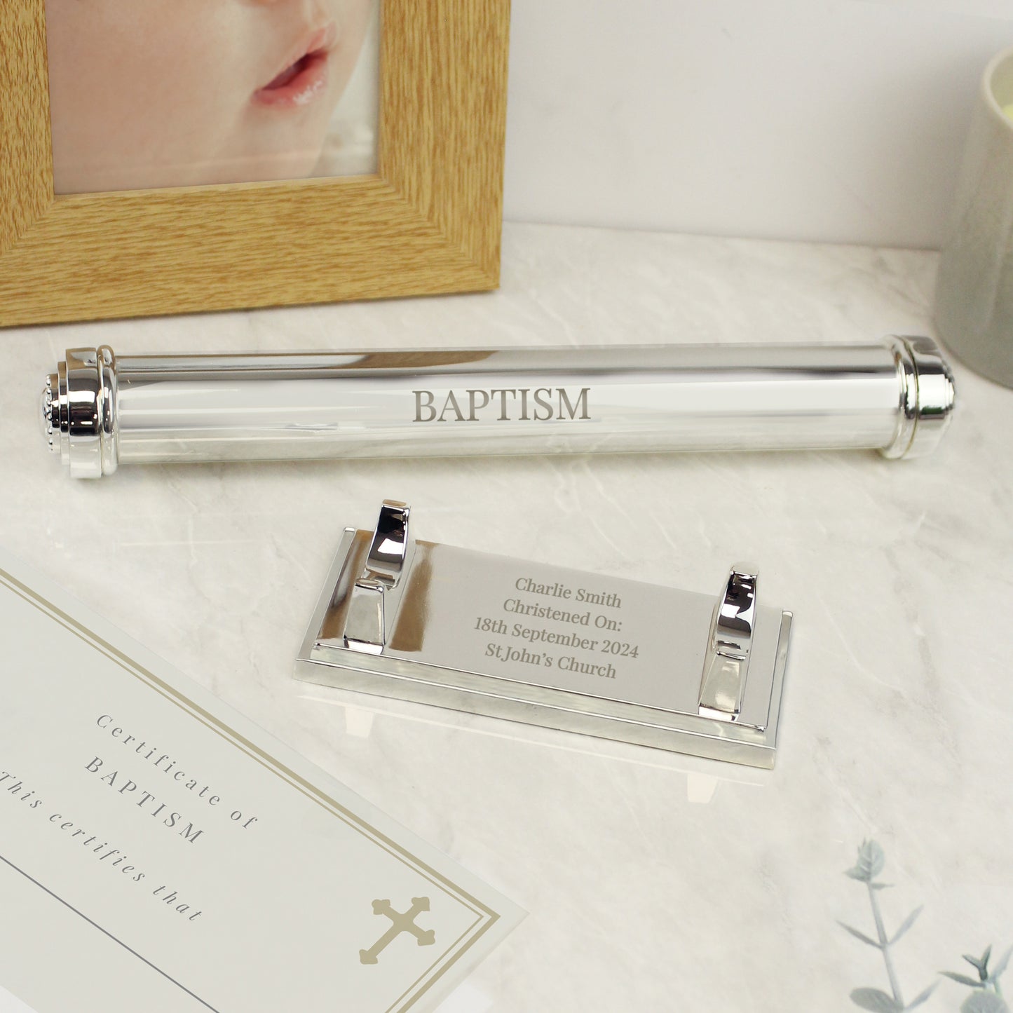 Personalised Free Text Silver Plated Certificate Holder - MK&JD Gifts