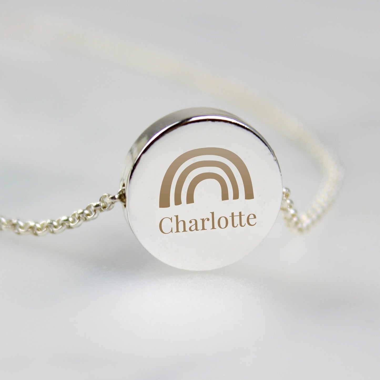Personalised Rainbow Disc Necklace - MK&JD Gifts