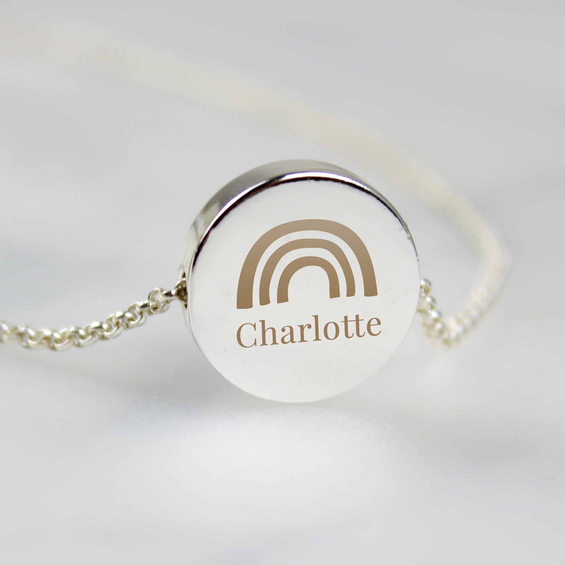 Personalised Rainbow Disc Necklace - MK&JD Gifts