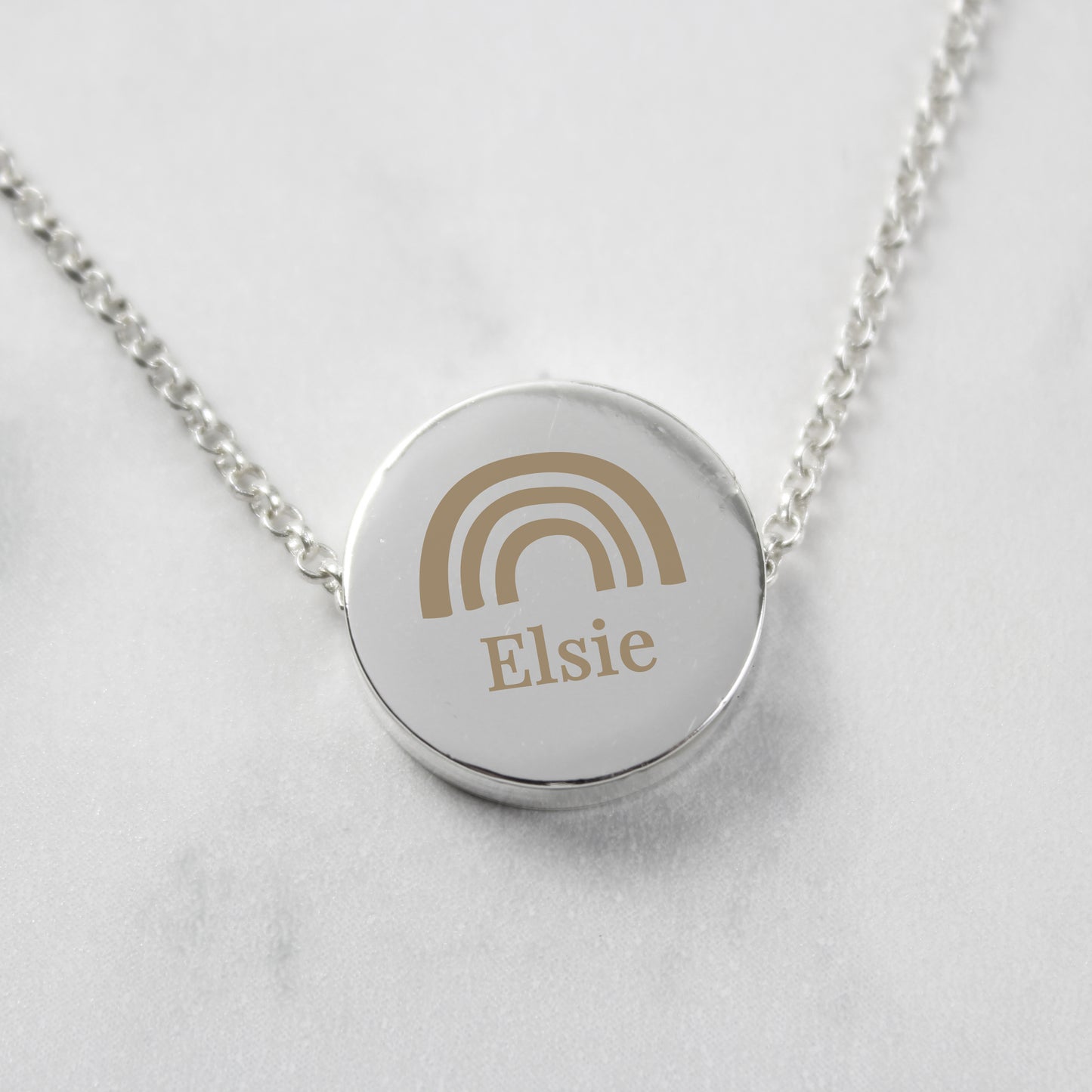 Personalised Rainbow Disc Necklace - MK&JD Gifts