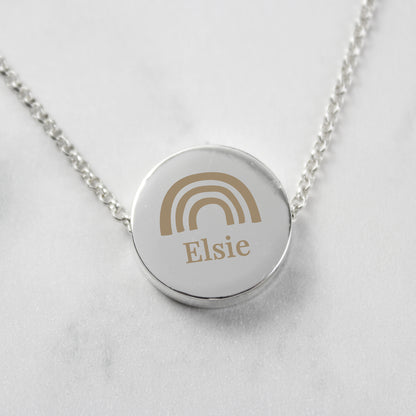 Personalised Rainbow Disc Necklace - MK&JD Gifts