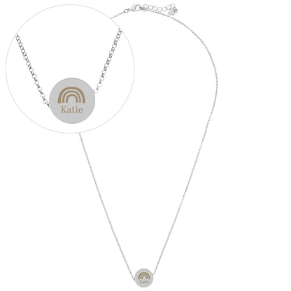 Personalised Rainbow Disc Necklace - MK&JD Gifts
