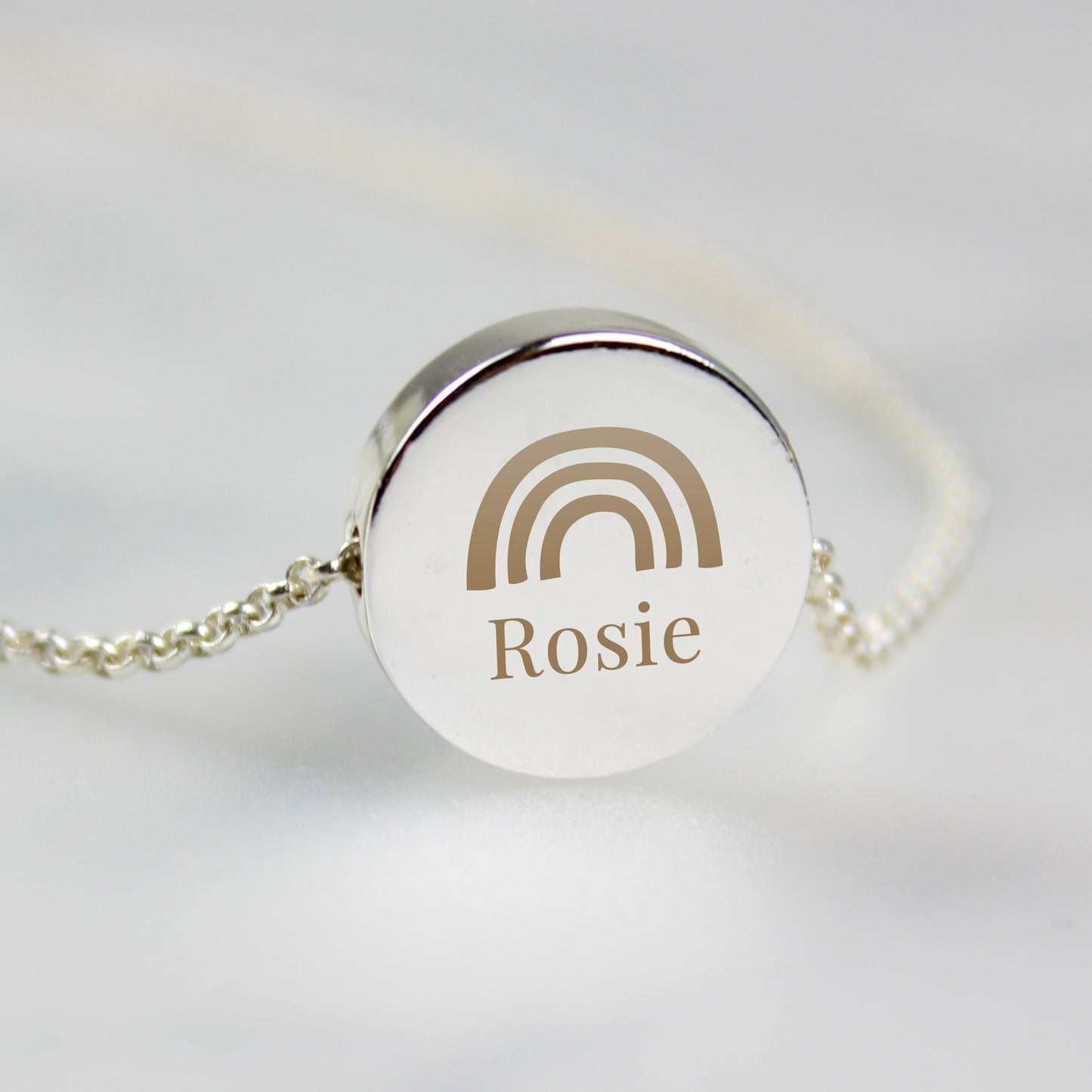 Personalised Rainbow Disc Necklace - MK&JD Gifts