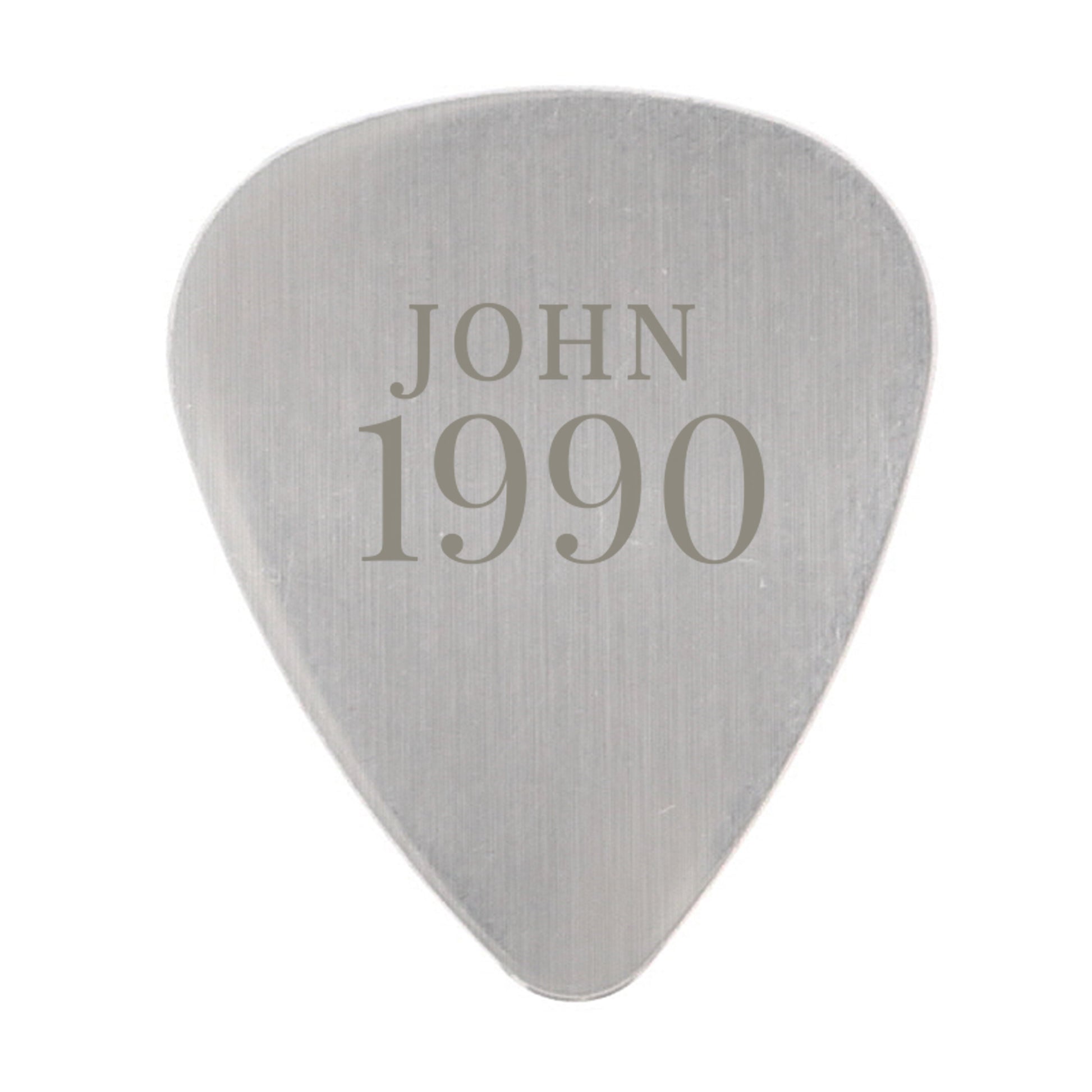Personalised Year Silver Plectrum - MK&JD Gifts