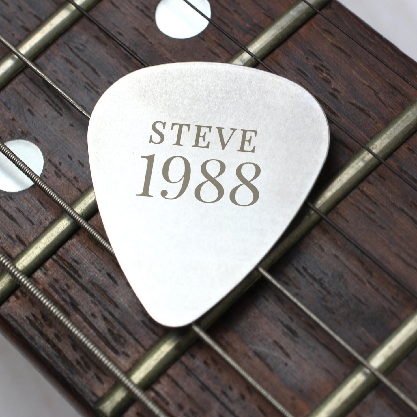 Personalised Year Silver Plectrum - MK&JD Gifts