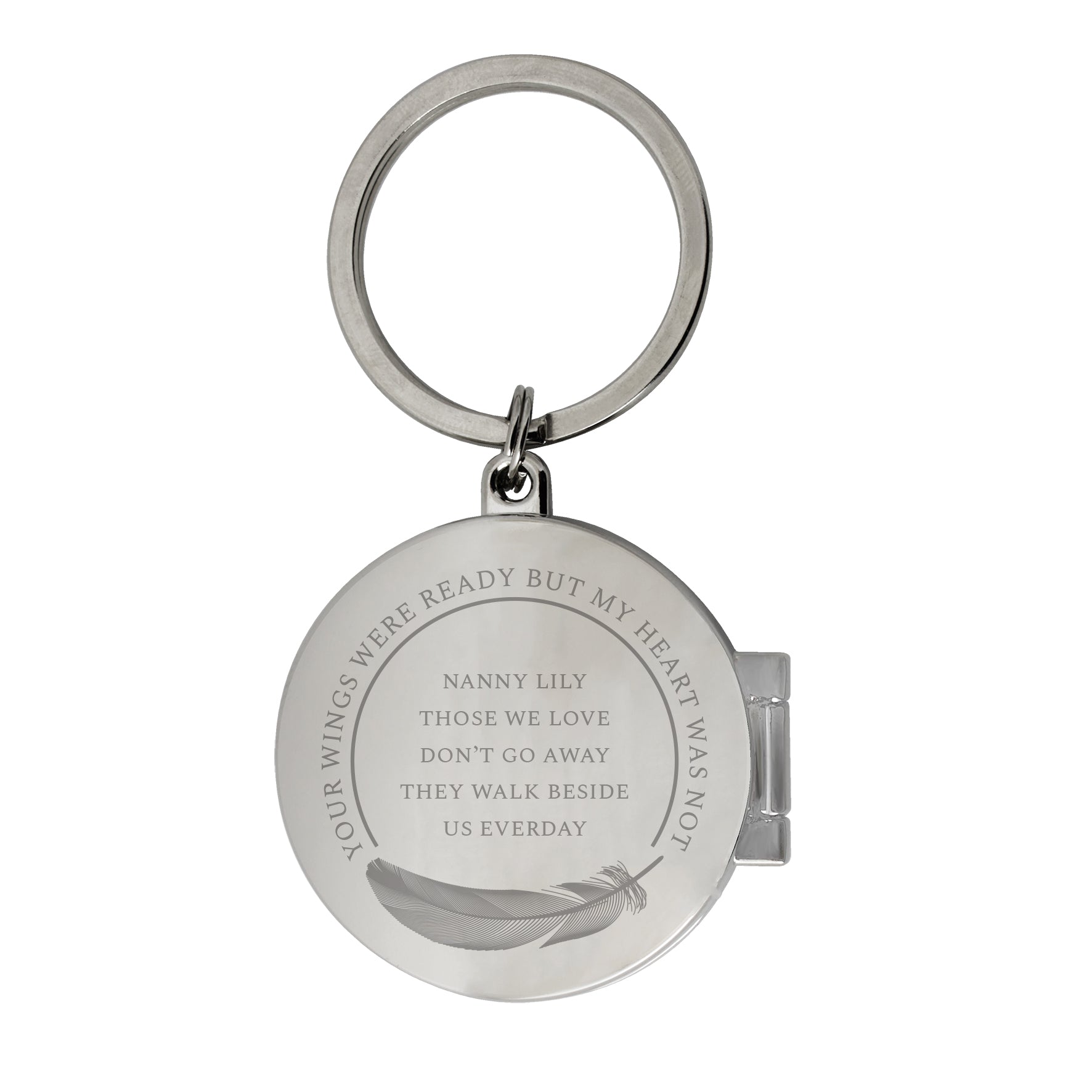 Personalised In Loving Memory Round Photo Keyring - MK&JD Gifts