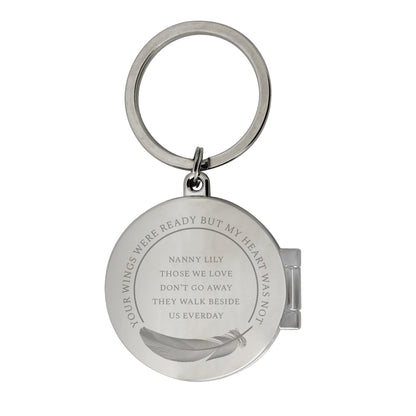 Personalised In Loving Memory Round Photo Keyring - MK&JD Gifts