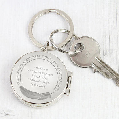 Personalised In Loving Memory Round Photo Keyring - MK&JD Gifts