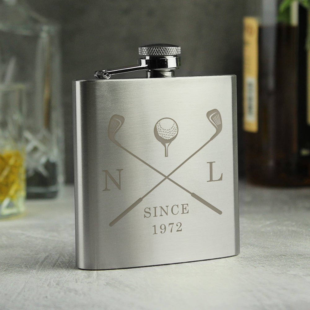 Personalised Golf Hip Flask - MK&JD Gifts