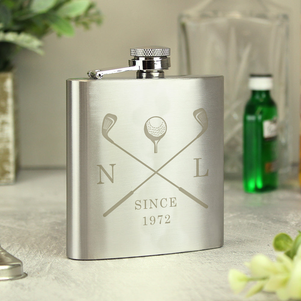 Personalised Golf Hip Flask - MK&JD Gifts