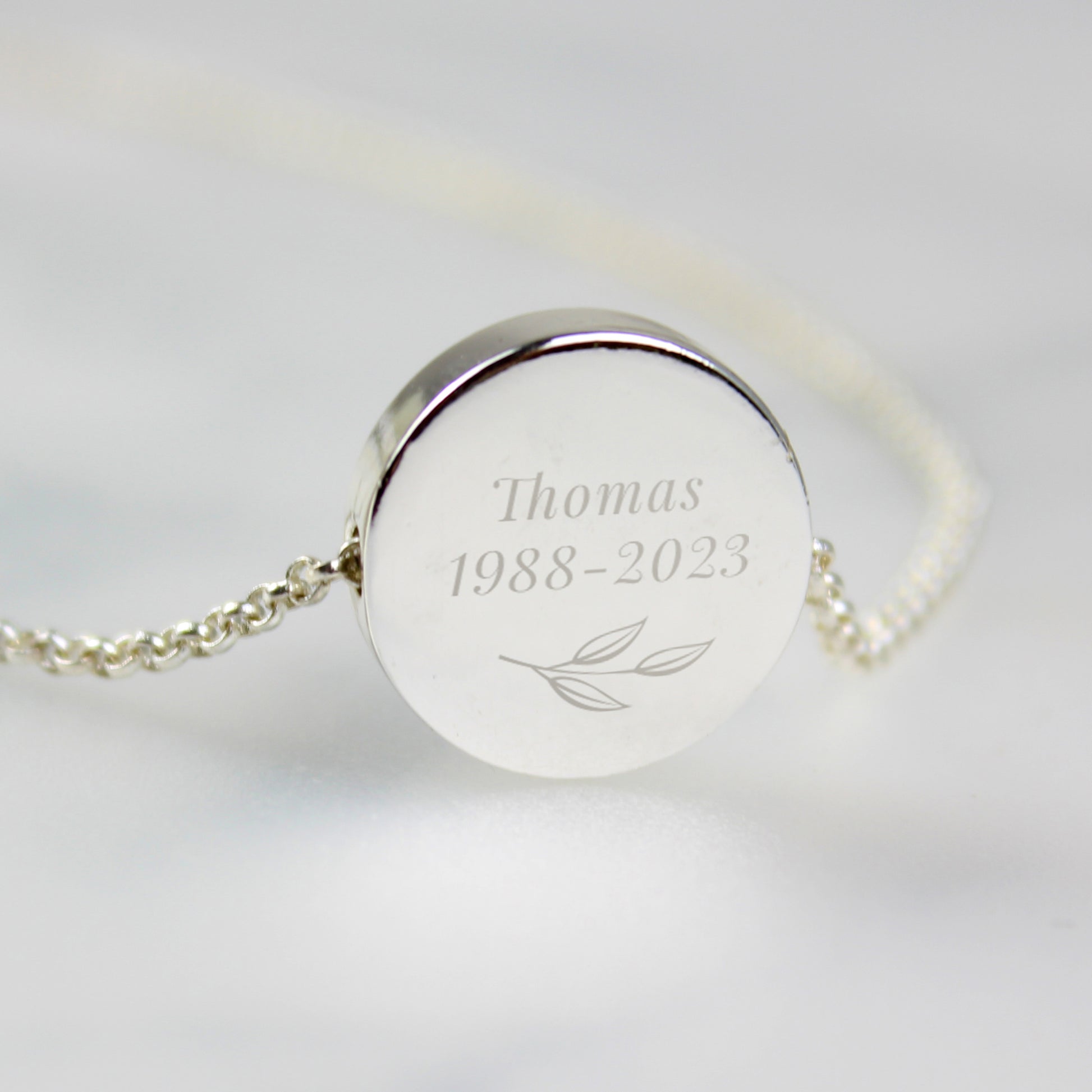 Personalised Botanical Memorial Photo Upload Necklace and Box - MK&JD Gifts