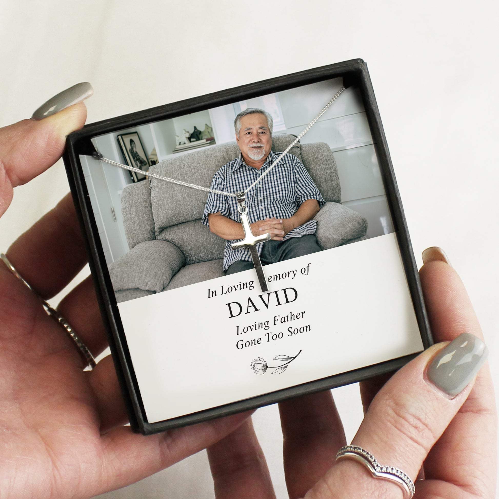 Personalised In Loving Memory Photo Upload Necklace and Box - MK&JD Gifts