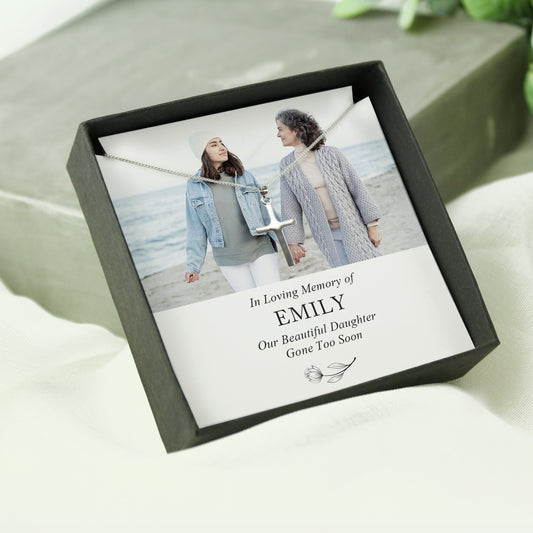 Personalised In Loving Memory Photo Upload Necklace and Box - MK&JD Gifts