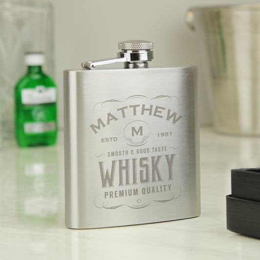 Personalised Whisky Hip Flask - MK&JD Gifts