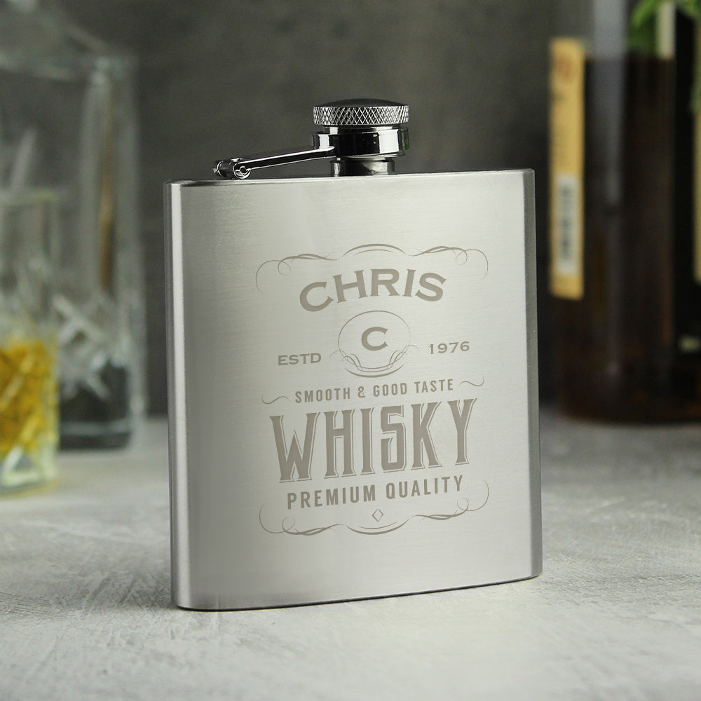 Personalised Whisky Hip Flask - MK&JD Gifts