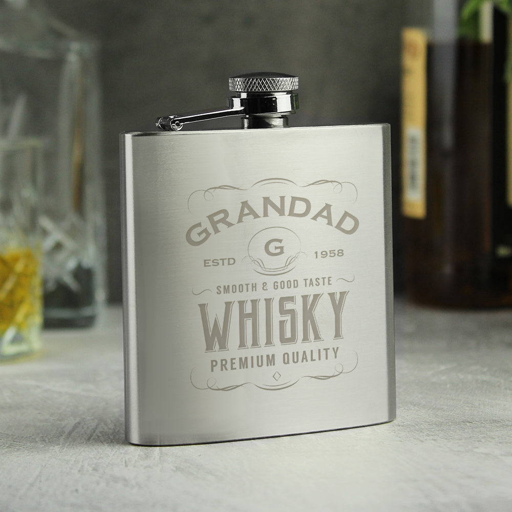 Personalised Whisky Hip Flask - MK&JD Gifts