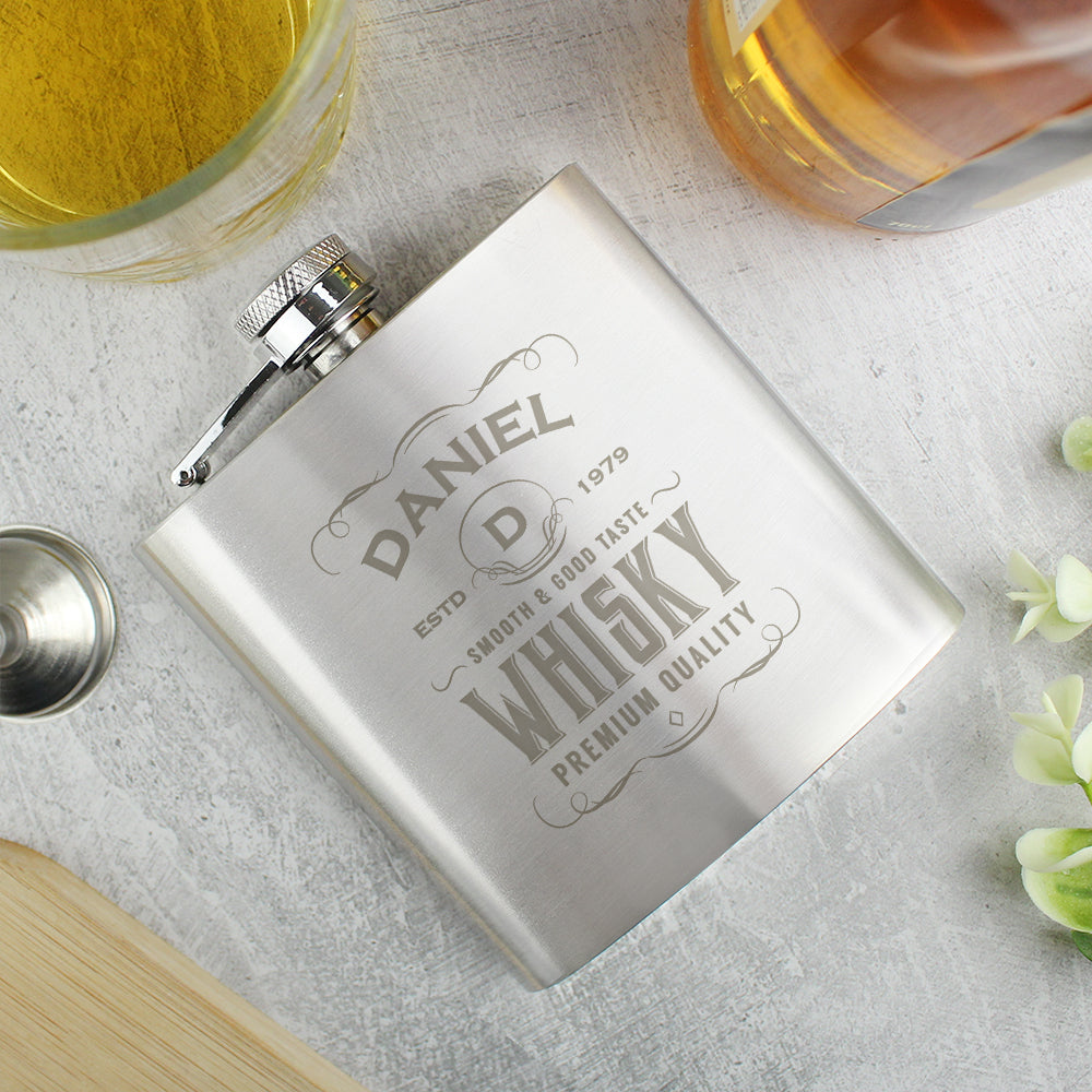 Personalised Whisky Hip Flask - MK&JD Gifts