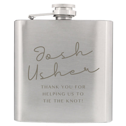 Personalised Any Message Hip Flask - MK&JD Gifts