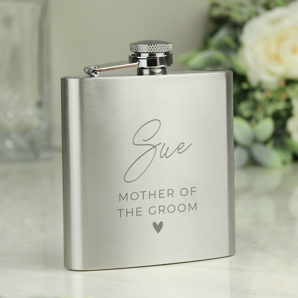 Personalised Free Text Wedding Party Hip Flask - MK&JD Gifts
