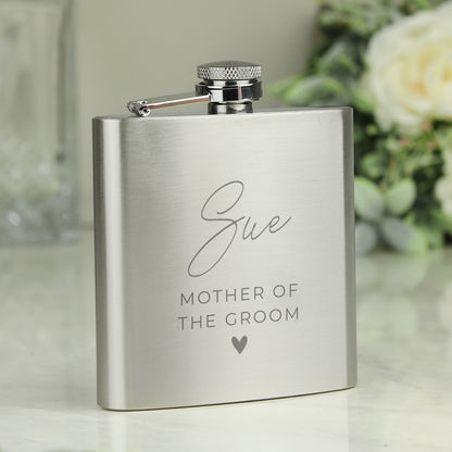 Personalised Free Text Wedding Party Hip Flask - MK&JD Gifts
