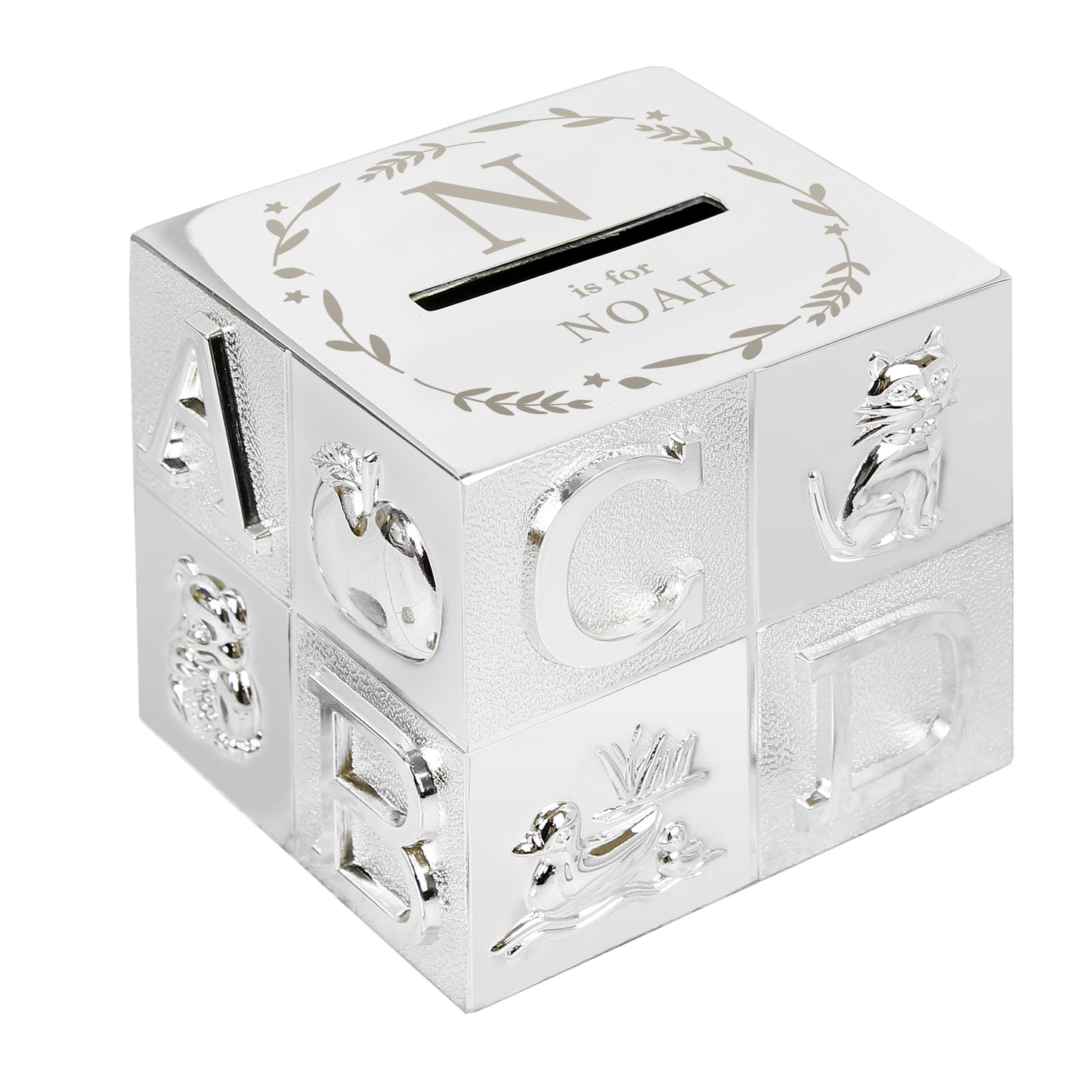 Personalised Initial ABC Money Box - MK&JD Gifts