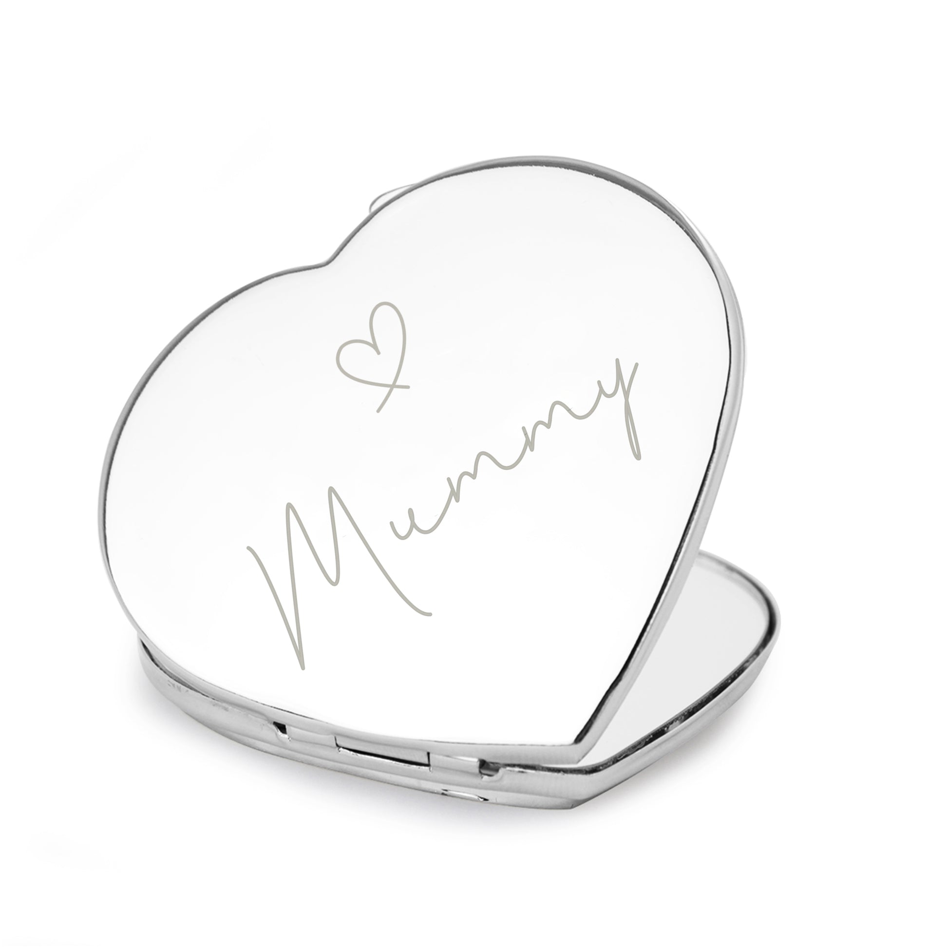 Personalised Diamante Heart Compact Mirror - MK&JD Gifts