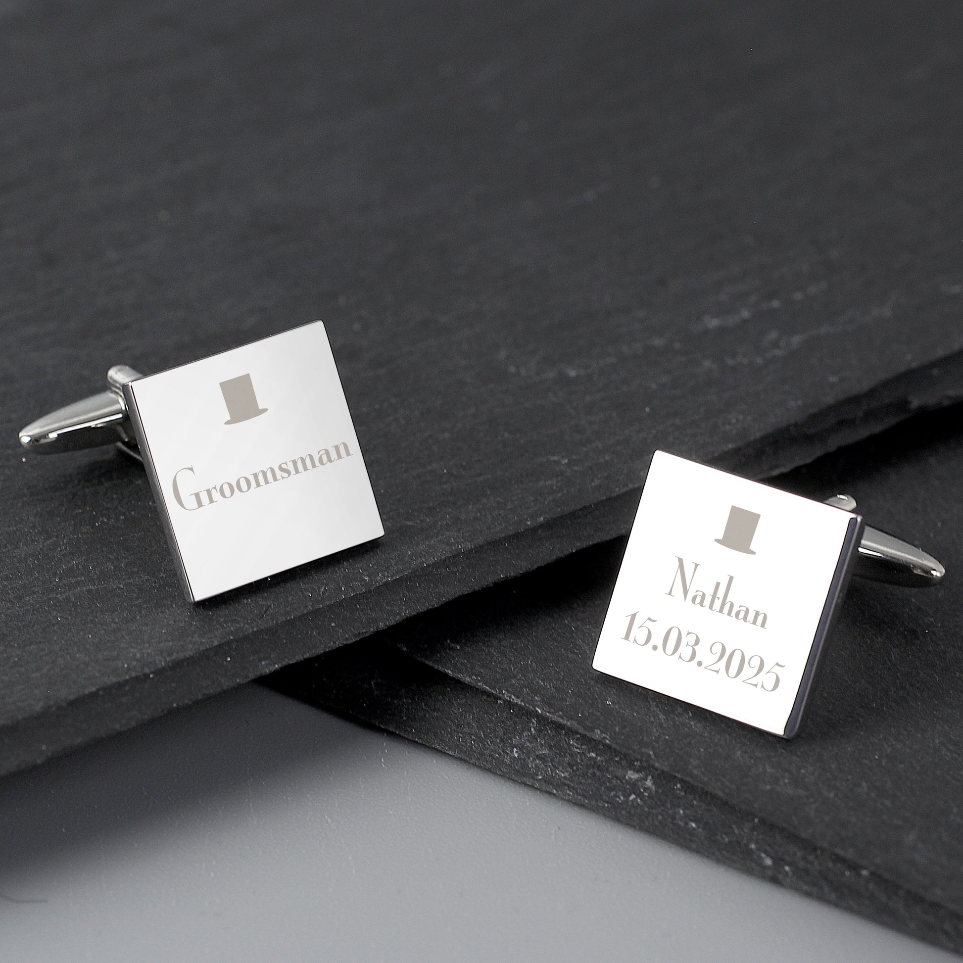 Personalised Groomsman Cufflinks - MK&JD Gifts