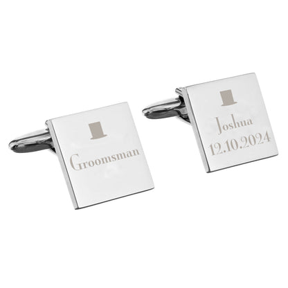 Personalised Groomsman Cufflinks - MK&JD Gifts