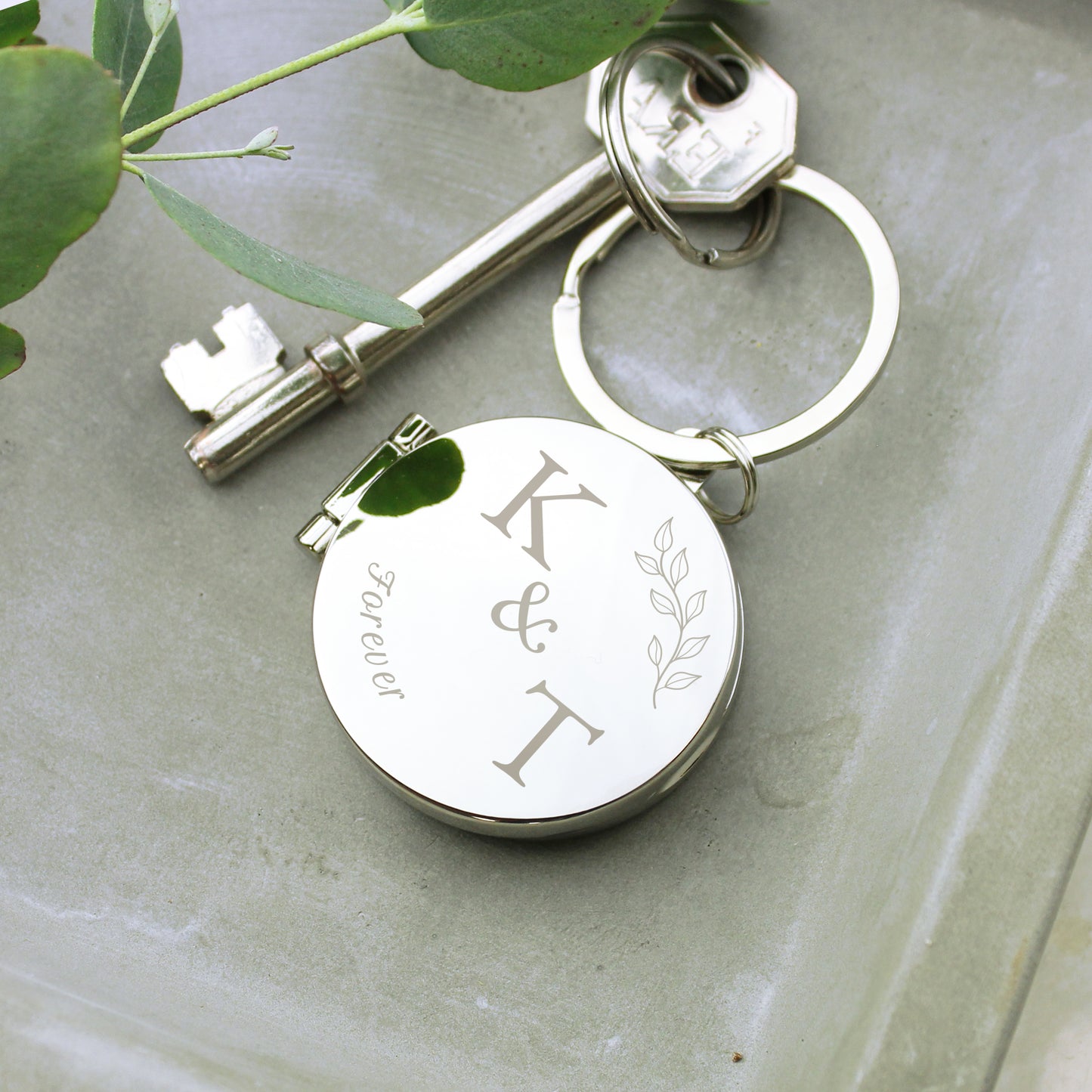 Personalised Foliage Couples Photo Keyring - MK&JD Gifts