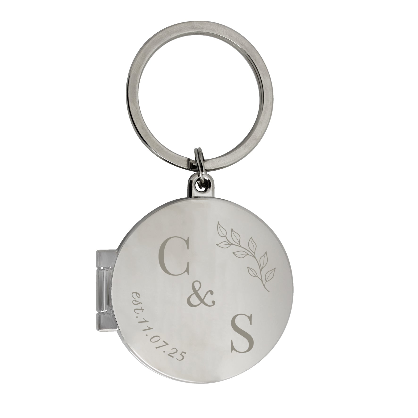 Personalised Foliage Couples Photo Keyring - MK&JD Gifts