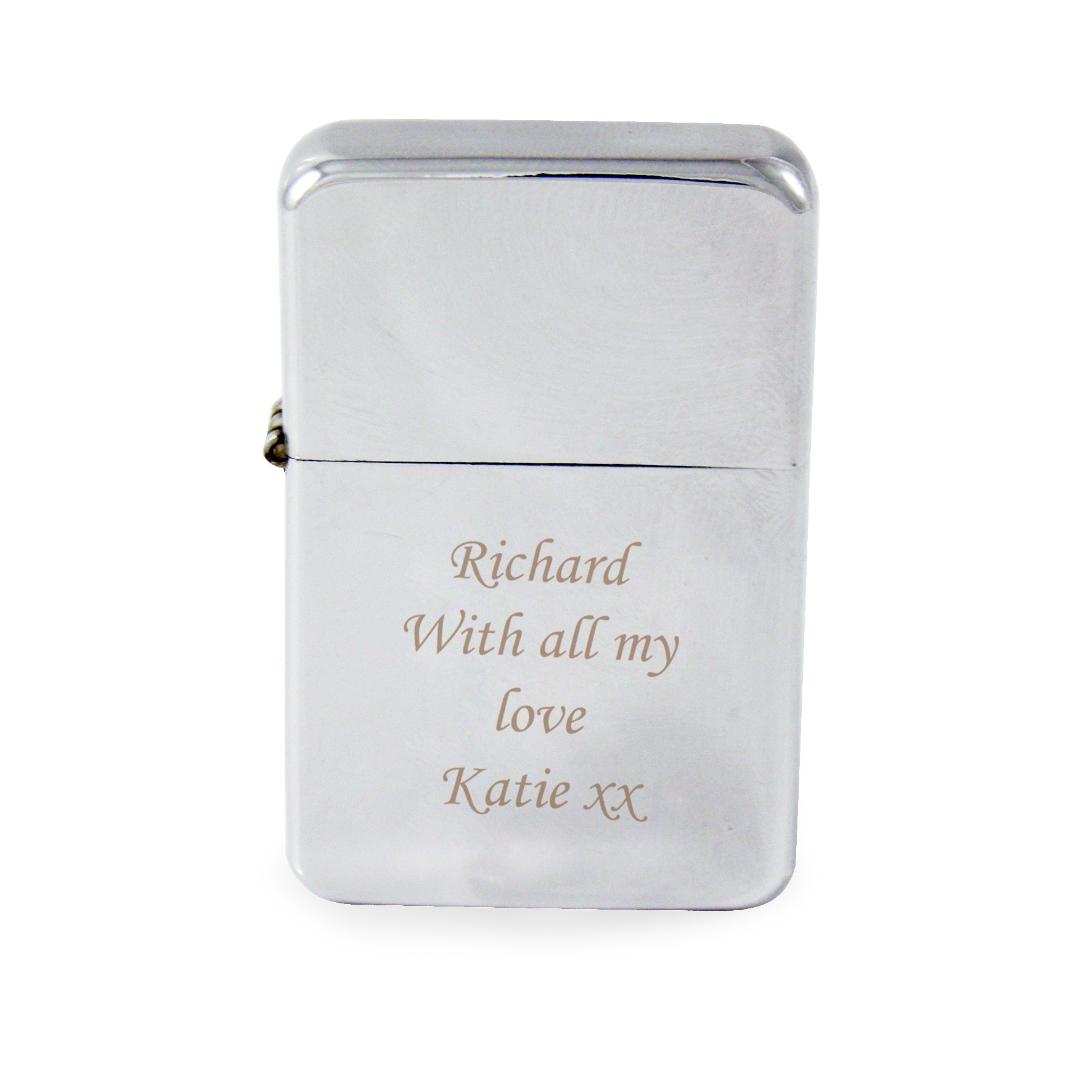 Personalised Silver Lighter - MK&JD Gifts