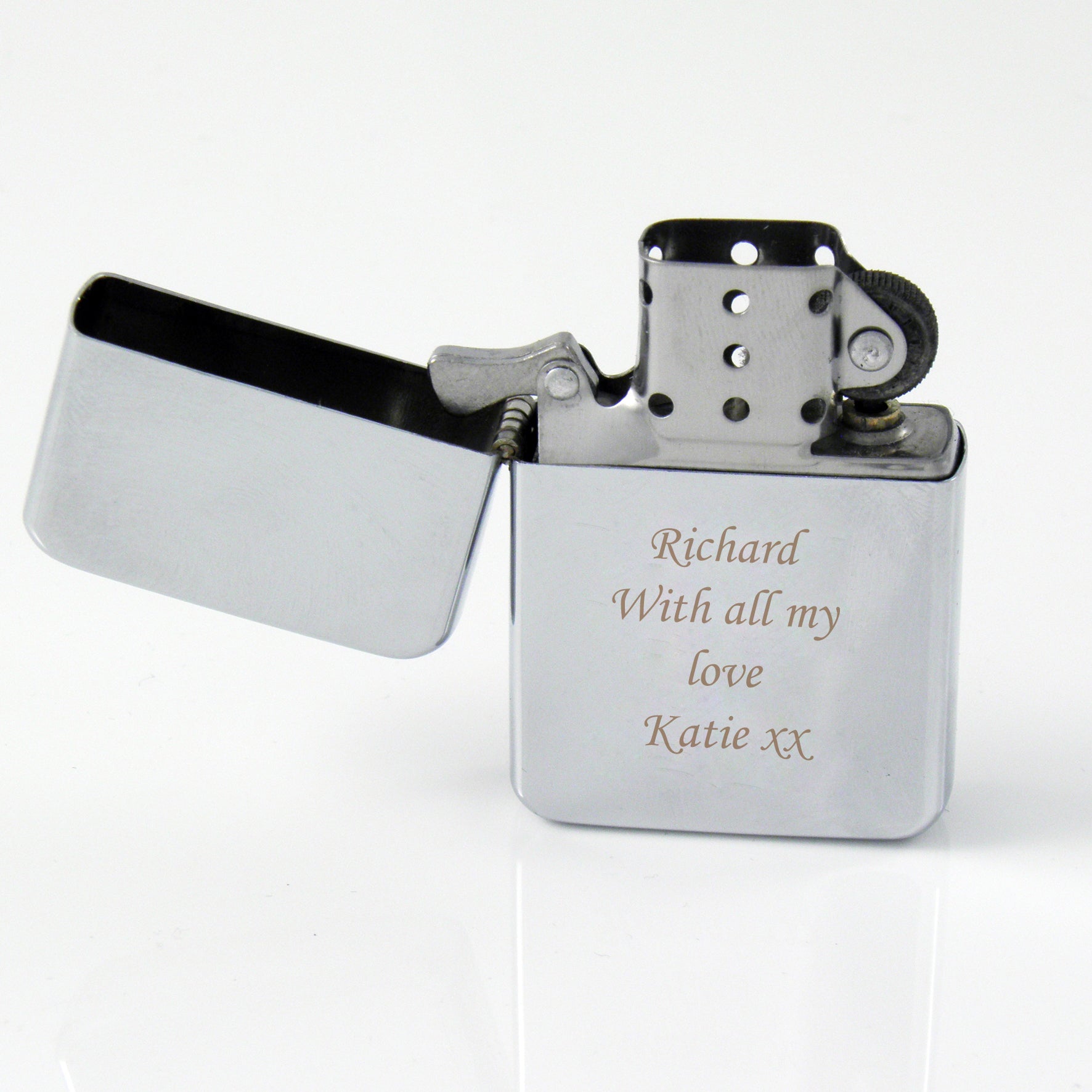 Personalised Silver Lighter - MK&JD Gifts