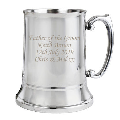 Personalised Stainless Steel Tankard - MK&JD Gifts
