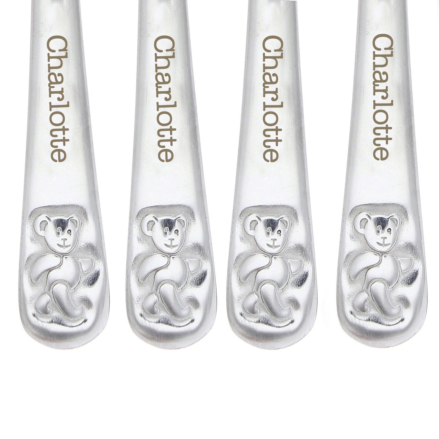 Personalised Teddy 4 Piece Embossed Cutlery Set - MK&JD Gifts