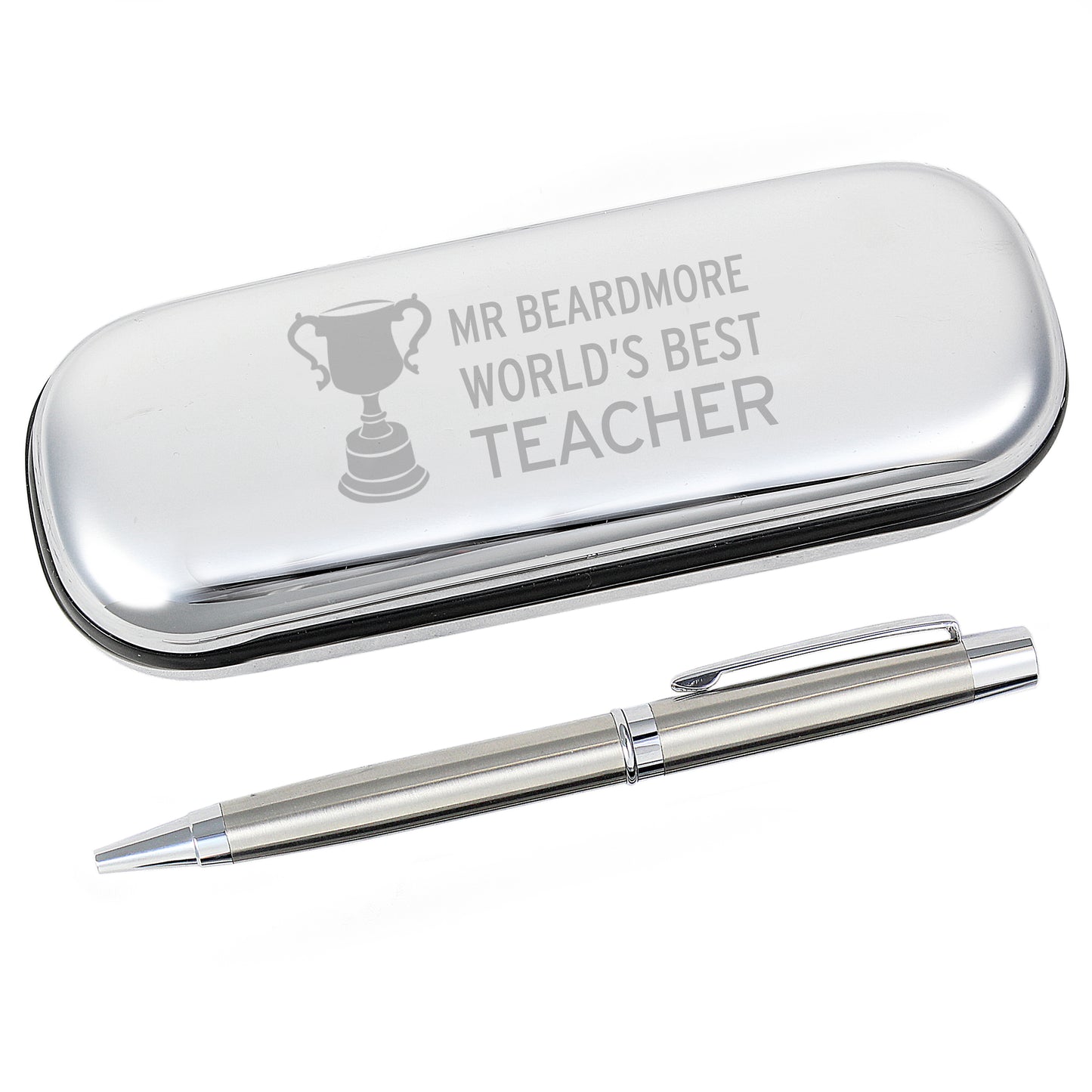 Personalised Teacher Trophy Pen and Box Set - MK&JD Gifts