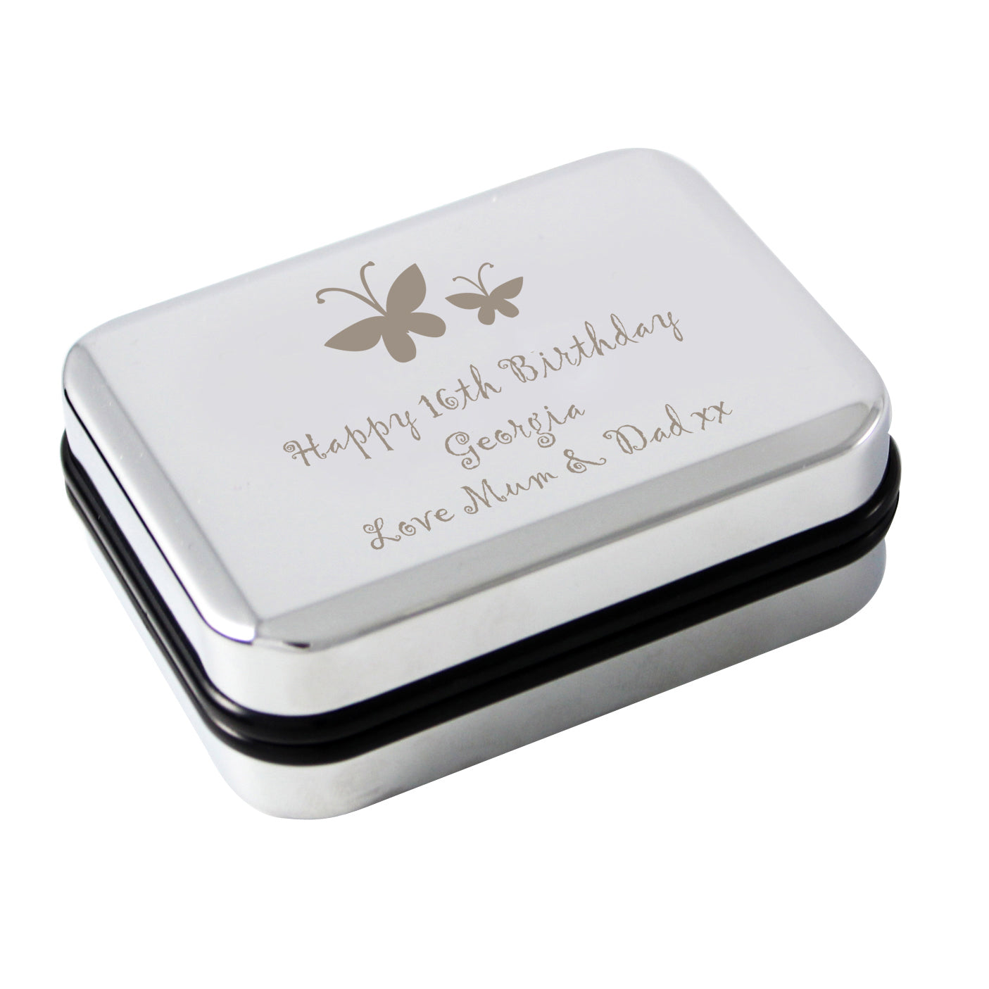 Personalised Butterfly Motif Necklace Gift Box - MK&JD Gifts