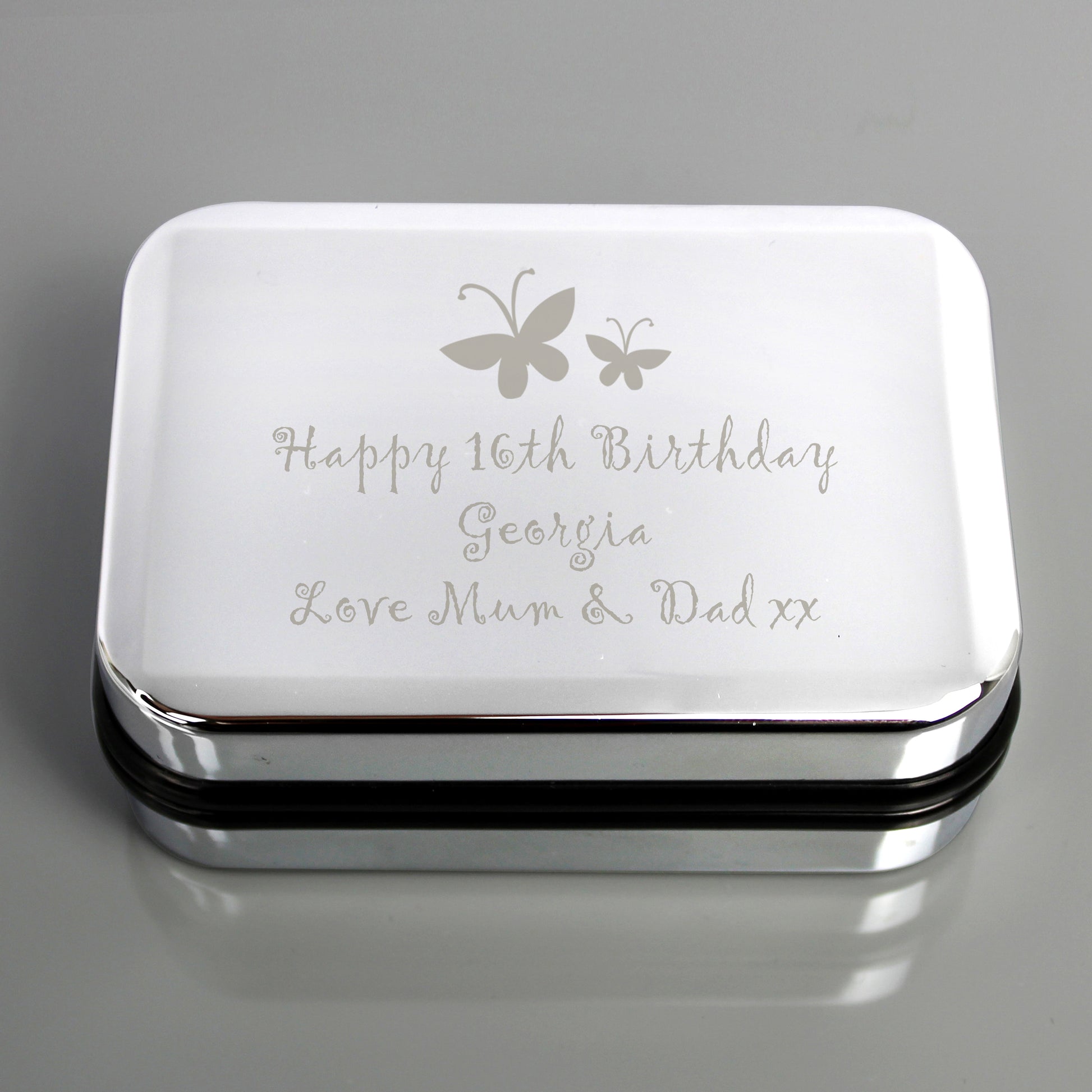 Personalised Butterfly Motif Necklace Gift Box - MK&JD Gifts