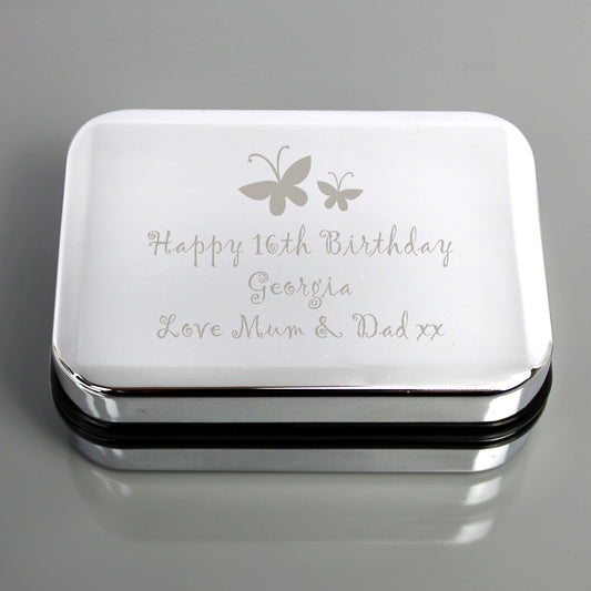 Personalised Butterfly Motif Necklace Gift Box - MK&JD Gifts