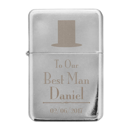 Personalised Decorative Wedding Best Man Lighter - MK&JD Gifts