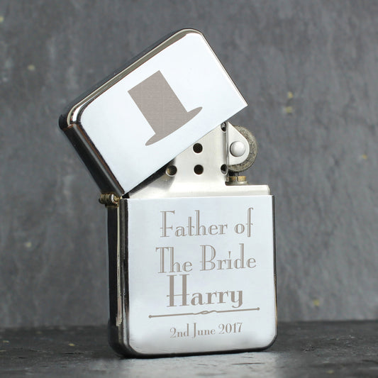 Personalised Decorative Wedding Father of the Bride Lighter - MK&JD Gifts