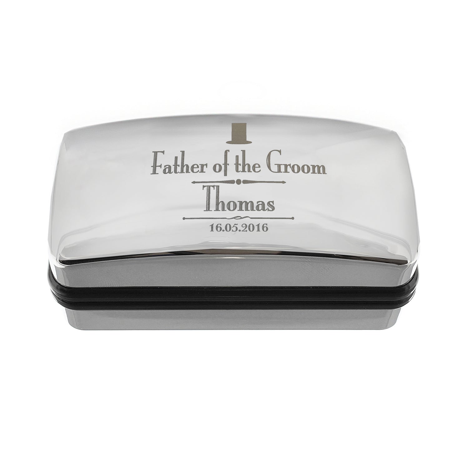 Personalised Decorative Wedding father of the Groom Cufflink Box - MK&JD Gifts