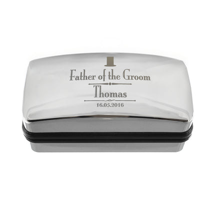 Personalised Decorative Wedding father of the Groom Cufflink Box - MK&JD Gifts