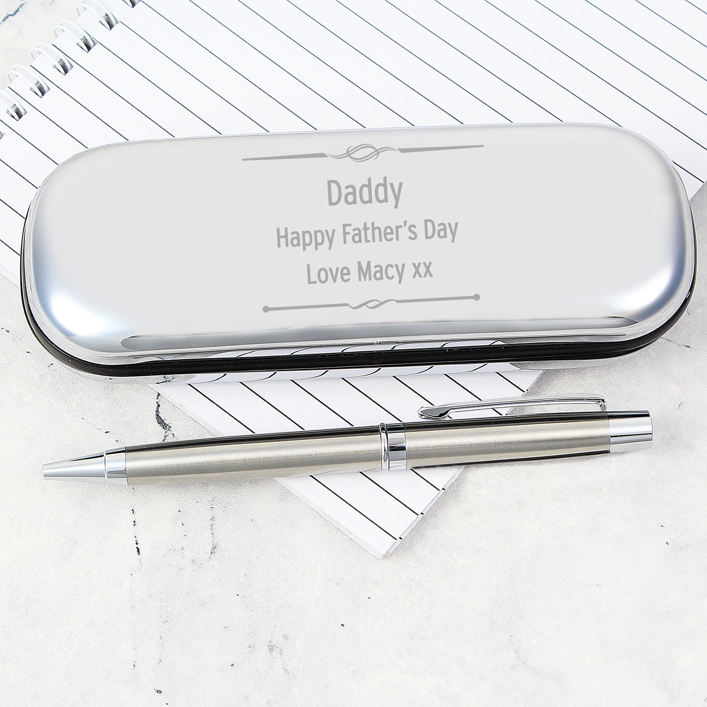 Personalised Scroll Pen and Box Set - MK&JD Gifts