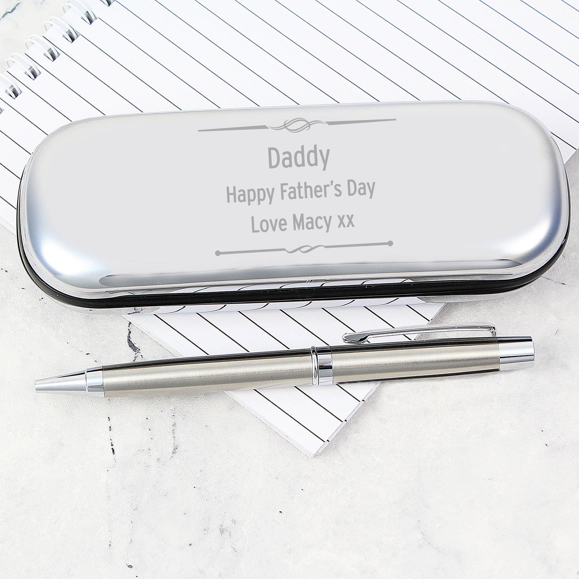 Personalised Scroll Pen and Box Set - MK&JD Gifts