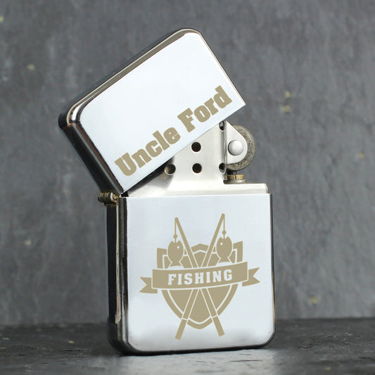 Personalised Fishing Crest Lighter - MK&JD Gifts