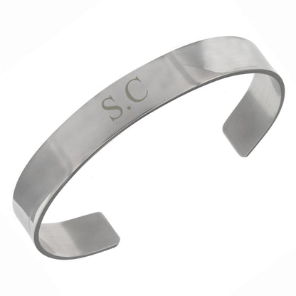Personalised Initial Stainless Steel Bangle - MK&JD Gifts