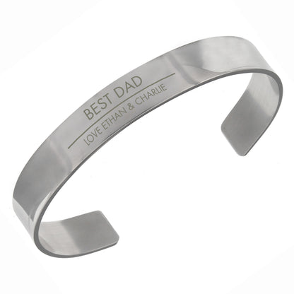Personalised Classic Stainless Steel Bangle - MK&JD Gifts