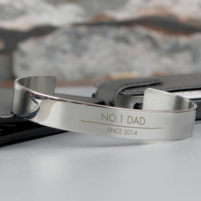 Personalised Classic Stainless Steel Bangle - MK&JD Gifts