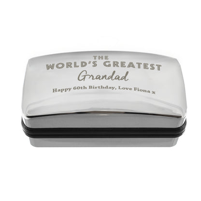 Personalised 'The World's Greatest' Cufflink Box - MK&JD Gifts