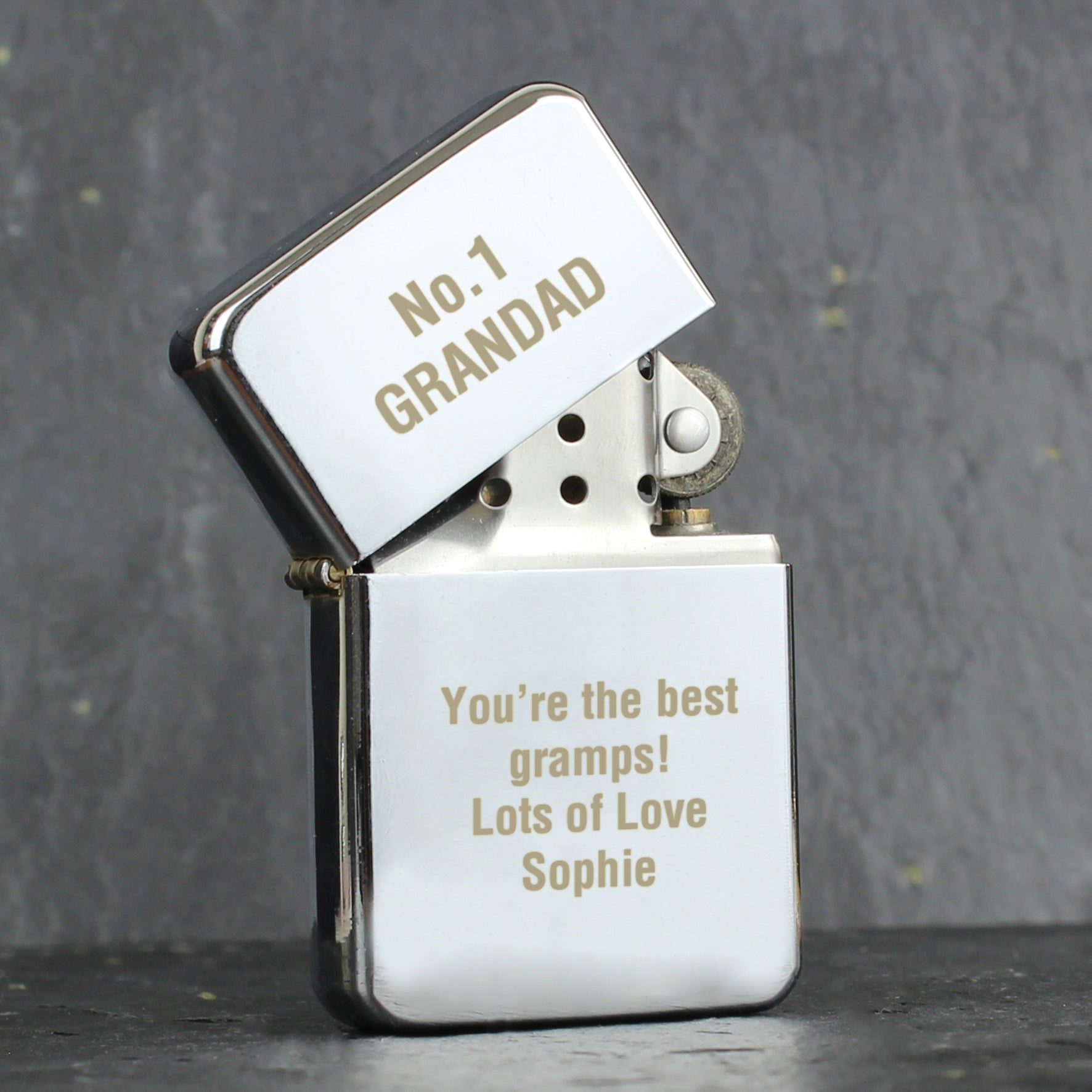 Personalised Silver Lighter - MK&JD Gifts